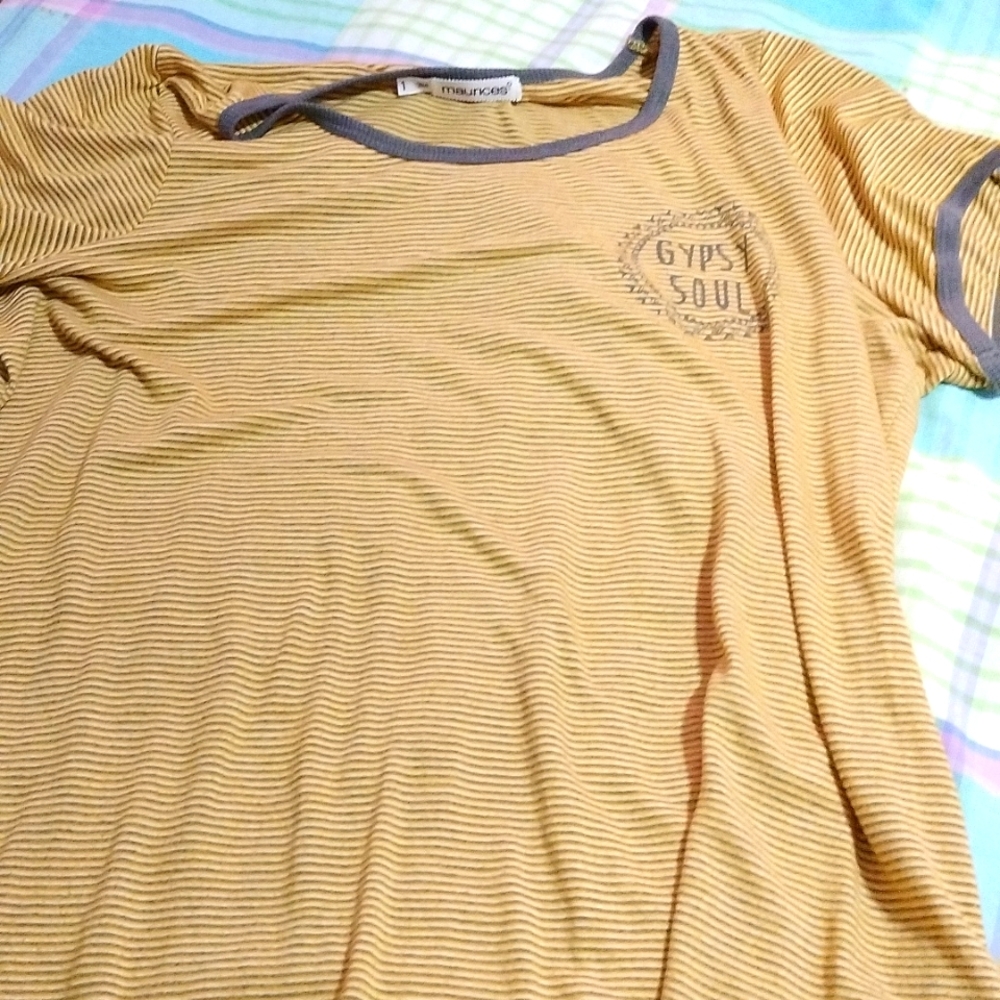 Maurice GYPSY SOUL  XL Mustard t-shirt